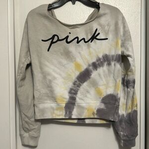 Victoria’s Secret PINK - Off The Shoulder Grey Tie Dye Sweatshirt - (make offer)